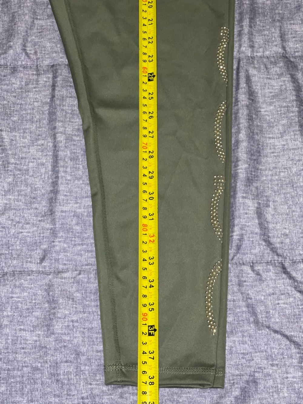 bebe olive active leggings with gold logo-size 2X - Picture 10 of 10